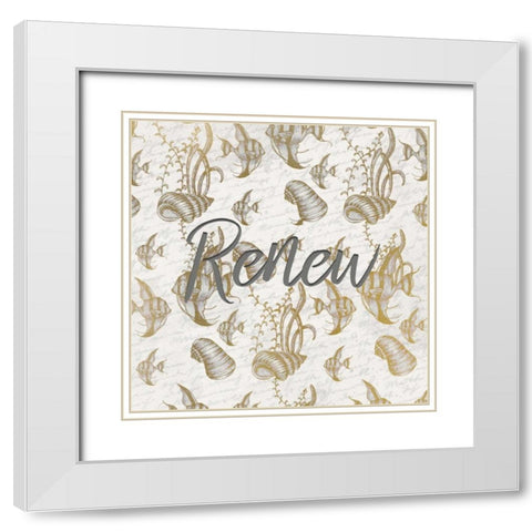 Under The Sea B White Modern Wood Framed Art Print with Double Matting by Allen, Kimberly