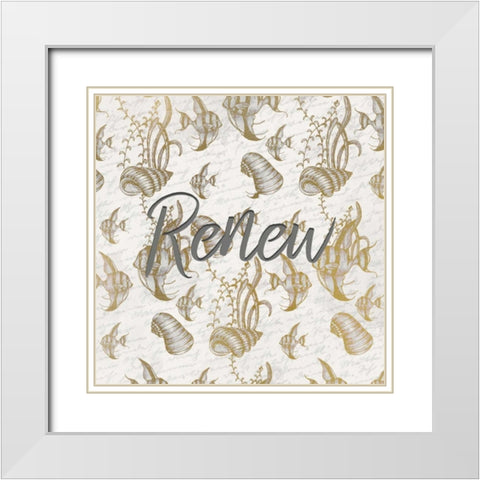 Under The Sea B White Modern Wood Framed Art Print with Double Matting by Allen, Kimberly