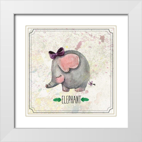 Jungle Day 3 White Modern Wood Framed Art Print with Double Matting by Allen, Kimberly