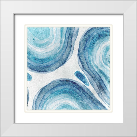 Agate Light 2 White Modern Wood Framed Art Print with Double Matting by Allen, Kimberly