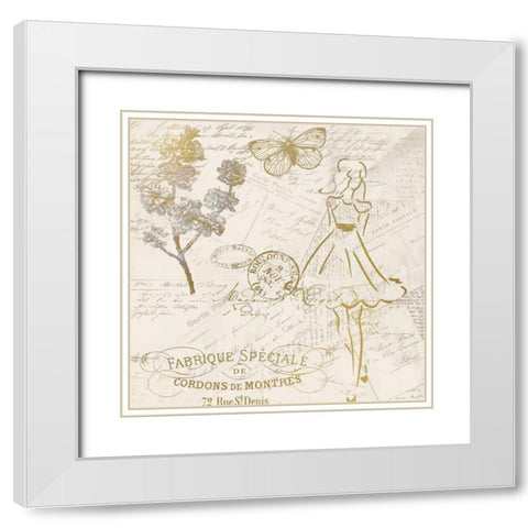 Fashion 1 White Modern Wood Framed Art Print with Double Matting by Allen, Kimberly