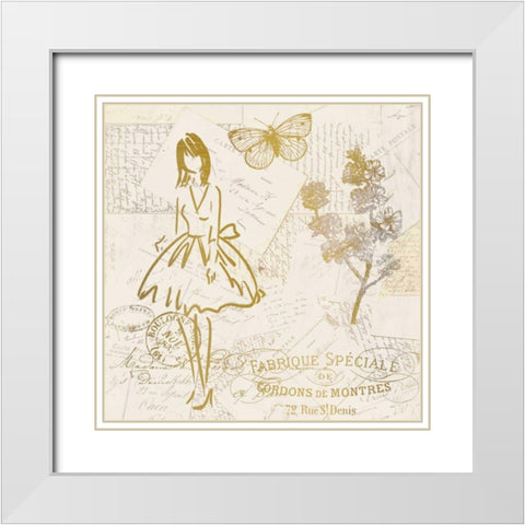 Fashion 2 White Modern Wood Framed Art Print with Double Matting by Allen, Kimberly