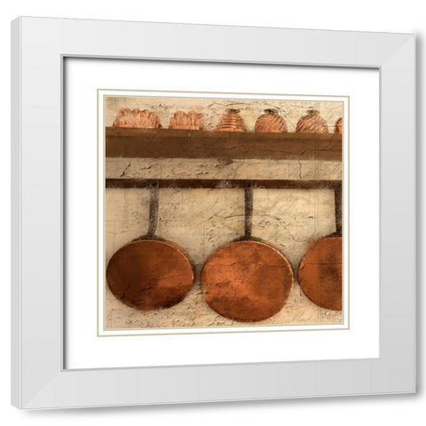 Copper A White Modern Wood Framed Art Print with Double Matting by Allen, Kimberly