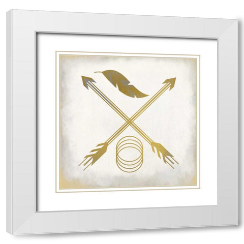 Elements 1 White Modern Wood Framed Art Print with Double Matting by Allen, Kimberly