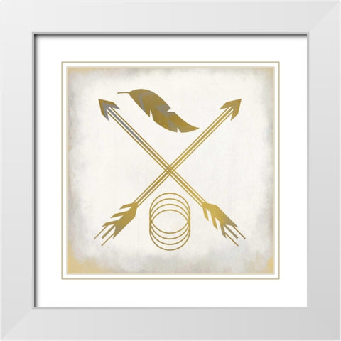 Elements 1 White Modern Wood Framed Art Print with Double Matting by Allen, Kimberly