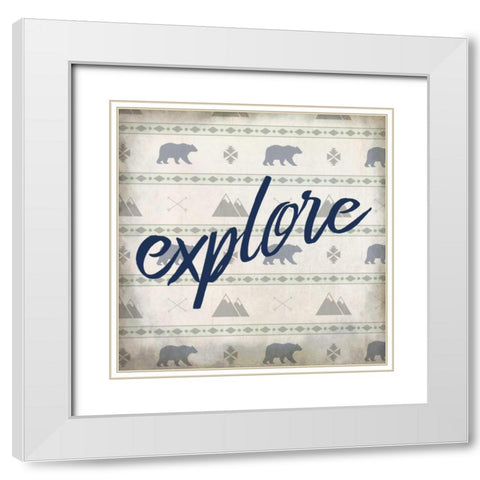 Explore 1 White Modern Wood Framed Art Print with Double Matting by Allen, Kimberly