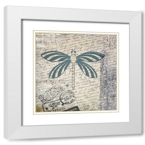 Travel Bug Collection D White Modern Wood Framed Art Print with Double Matting by Allen, Kimberly