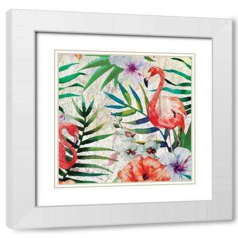 Tropical Life 2 White Modern Wood Framed Art Print with Double Matting by Allen, Kimberly