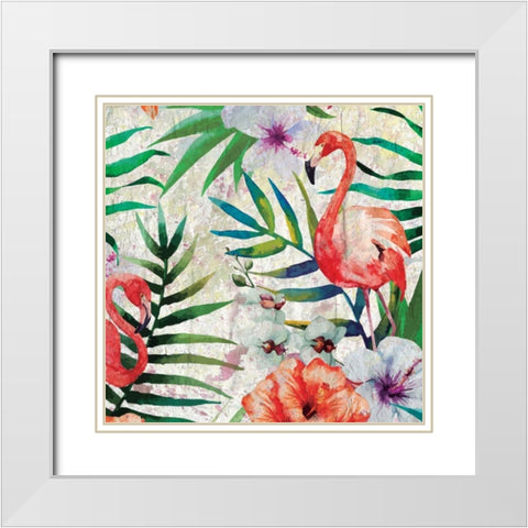 Tropical Life 2 White Modern Wood Framed Art Print with Double Matting by Allen, Kimberly