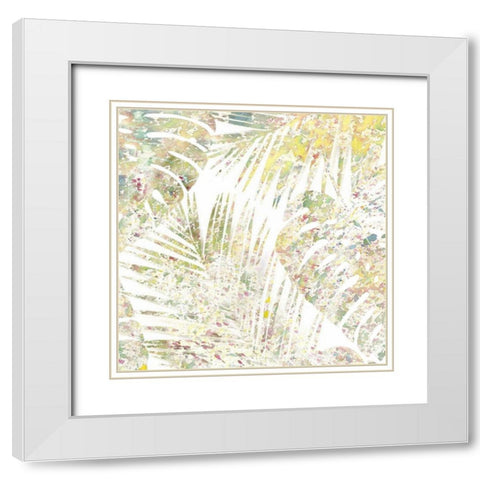 Tropical Splatter 2 White Modern Wood Framed Art Print with Double Matting by Allen, Kimberly