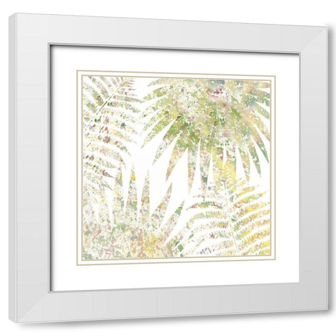 Tropical Splatter 3 White Modern Wood Framed Art Print with Double Matting by Allen, Kimberly