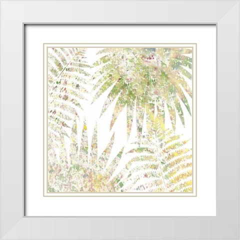 Tropical Splatter 3 White Modern Wood Framed Art Print with Double Matting by Allen, Kimberly