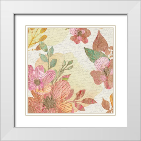 Springtime 1 White Modern Wood Framed Art Print with Double Matting by Allen, Kimberly