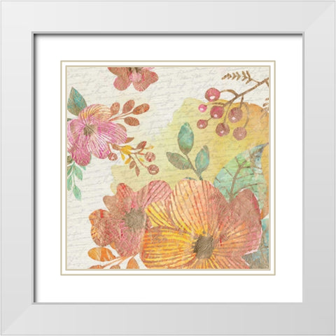 Springtime 2 White Modern Wood Framed Art Print with Double Matting by Allen, Kimberly