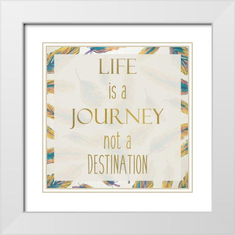 LIfe Rules 1 White Modern Wood Framed Art Print with Double Matting by Allen, Kimberly