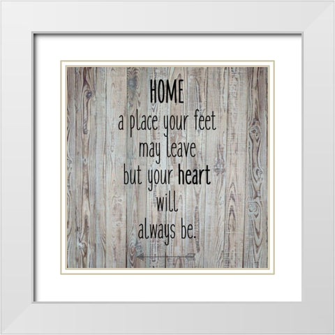 Home A Place White Modern Wood Framed Art Print with Double Matting by Allen, Kimberly