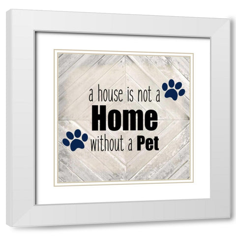 Paws A White Modern Wood Framed Art Print with Double Matting by Allen, Kimberly