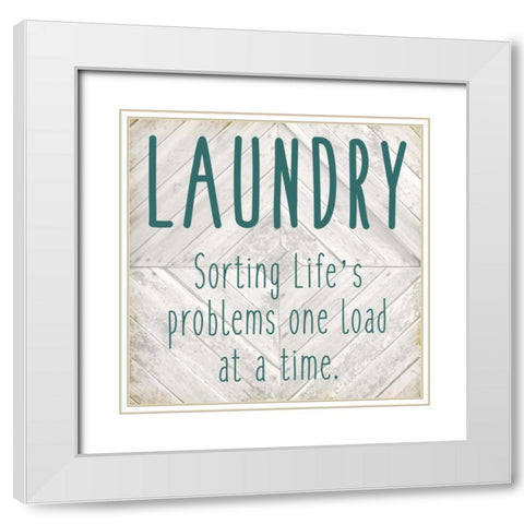 Sorting Lifes Problems White Modern Wood Framed Art Print with Double Matting by Allen, Kimberly