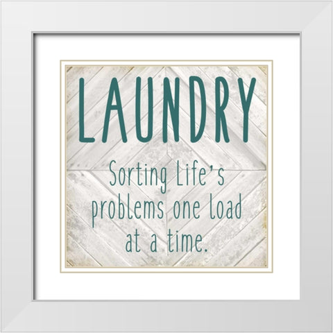 Sorting Lifes Problems White Modern Wood Framed Art Print with Double Matting by Allen, Kimberly