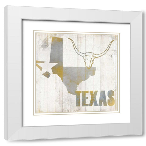 Texas White Modern Wood Framed Art Print with Double Matting by Allen, Kimberly