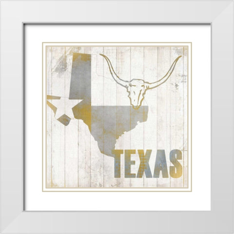Texas White Modern Wood Framed Art Print with Double Matting by Allen, Kimberly