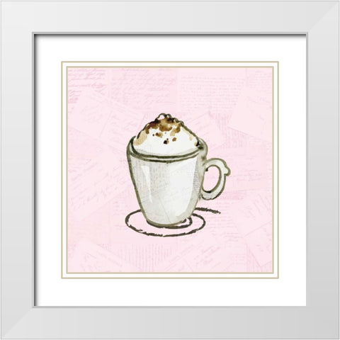 Coffee Time 2 White Modern Wood Framed Art Print with Double Matting by Allen, Kimberly