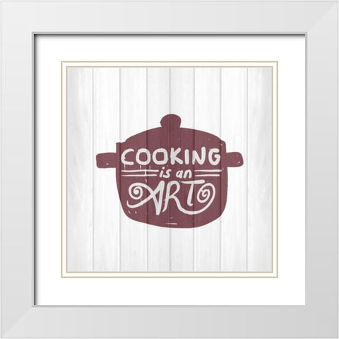 Kitchen Life 3 White Modern Wood Framed Art Print with Double Matting by Allen, Kimberly