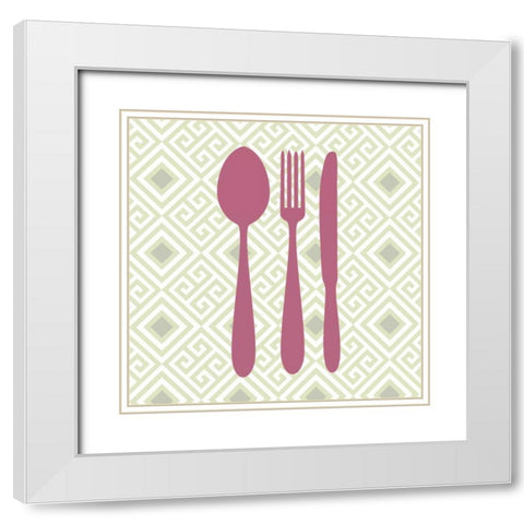 Kitchen Time 1 White Modern Wood Framed Art Print with Double Matting by Allen, Kimberly