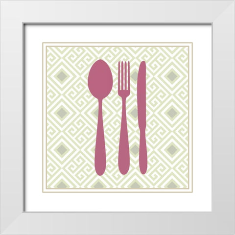 Kitchen Time 1 White Modern Wood Framed Art Print with Double Matting by Allen, Kimberly