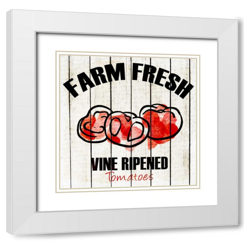 Farm Fresh 3 White Modern Wood Framed Art Print with Double Matting by Allen, Kimberly