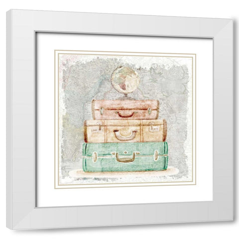 World Traveler 1 White Modern Wood Framed Art Print with Double Matting by Allen, Kimberly
