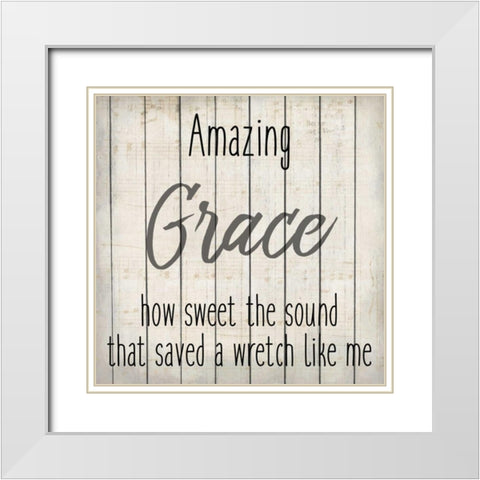 Amazing Grace 1 White Modern Wood Framed Art Print with Double Matting by Allen, Kimberly