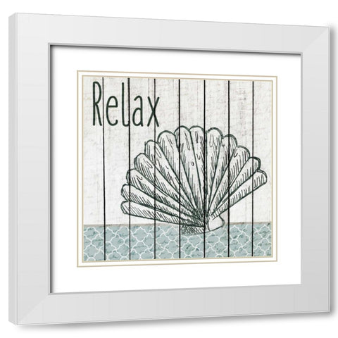 Soak 1 White Modern Wood Framed Art Print with Double Matting by Allen, Kimberly