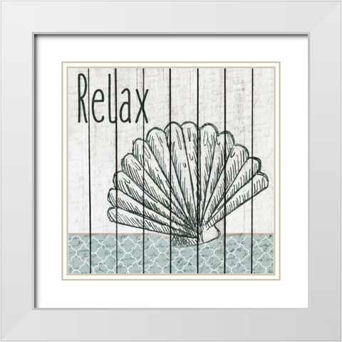 Soak 1 White Modern Wood Framed Art Print with Double Matting by Allen, Kimberly