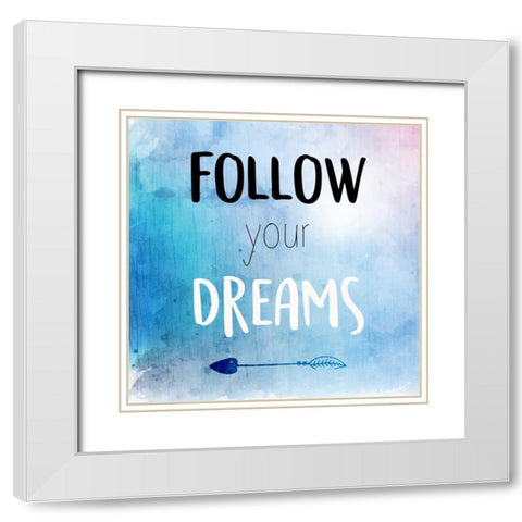 Follow White Modern Wood Framed Art Print with Double Matting by Allen, Kimberly