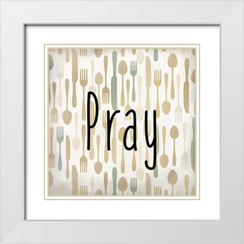 Eat Pray Love 2 White Modern Wood Framed Art Print with Double Matting by Allen, Kimberly