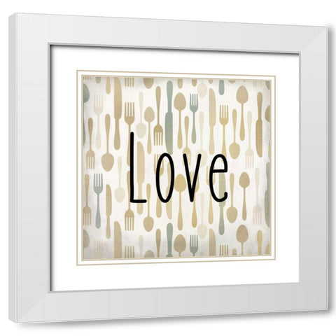 Eat Pray Love 3 White Modern Wood Framed Art Print with Double Matting by Allen, Kimberly