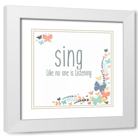 Be You 2 White Modern Wood Framed Art Print with Double Matting by Allen, Kimberly