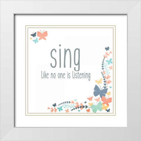 Be You 2 White Modern Wood Framed Art Print with Double Matting by Allen, Kimberly