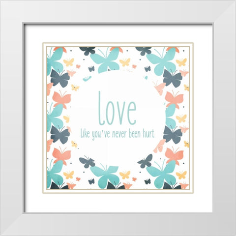 Be You 3 White Modern Wood Framed Art Print with Double Matting by Allen, Kimberly