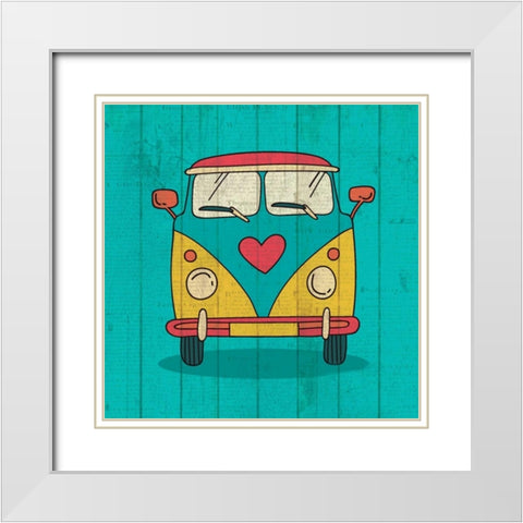 Groovy 1 White Modern Wood Framed Art Print with Double Matting by Allen, Kimberly