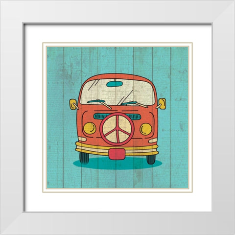 Groovy 2 White Modern Wood Framed Art Print with Double Matting by Allen, Kimberly