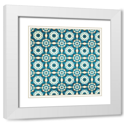 Mosaics White Modern Wood Framed Art Print with Double Matting by Allen, Kimberly