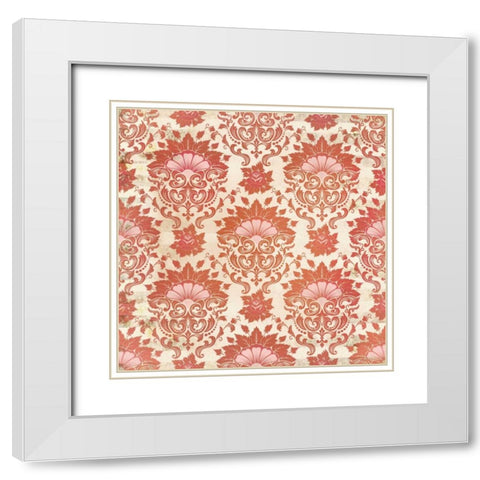 Pink Mood White Modern Wood Framed Art Print with Double Matting by Allen, Kimberly
