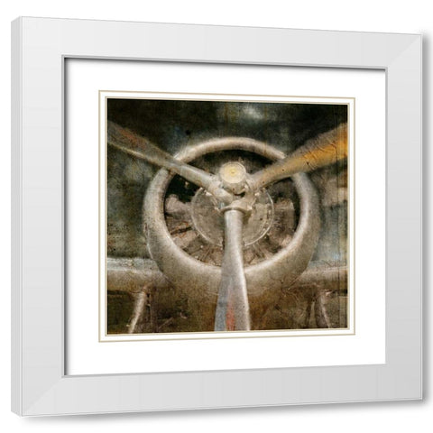 Propeller White Modern Wood Framed Art Print with Double Matting by Allen, Kimberly