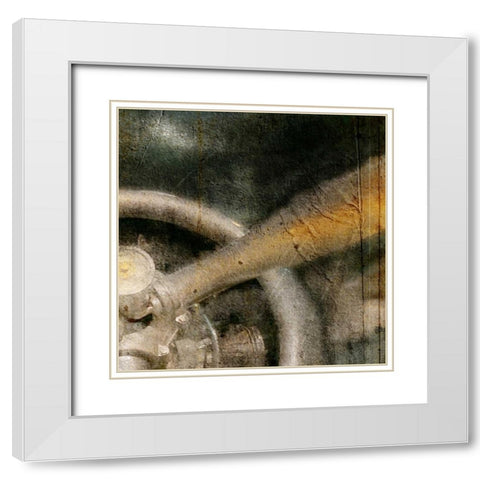 Propeller B - top right White Modern Wood Framed Art Print with Double Matting by Allen, Kimberly