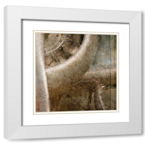 Propeller D - bottom right White Modern Wood Framed Art Print with Double Matting by Allen, Kimberly