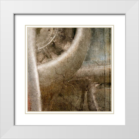 Propeller D - bottom right White Modern Wood Framed Art Print with Double Matting by Allen, Kimberly