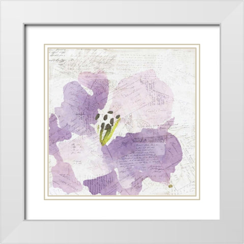 Purple Squared 1 White Modern Wood Framed Art Print with Double Matting by Allen, Kimberly