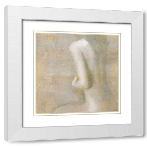 Golden Moments White Modern Wood Framed Art Print with Double Matting by Allen, Kimberly
